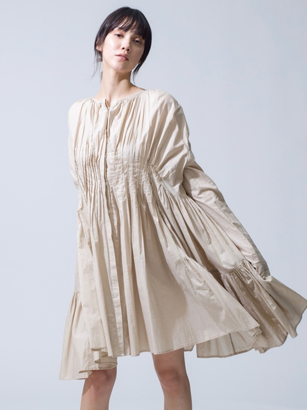 RARE Merlette Martel Pleated Dress Sz L